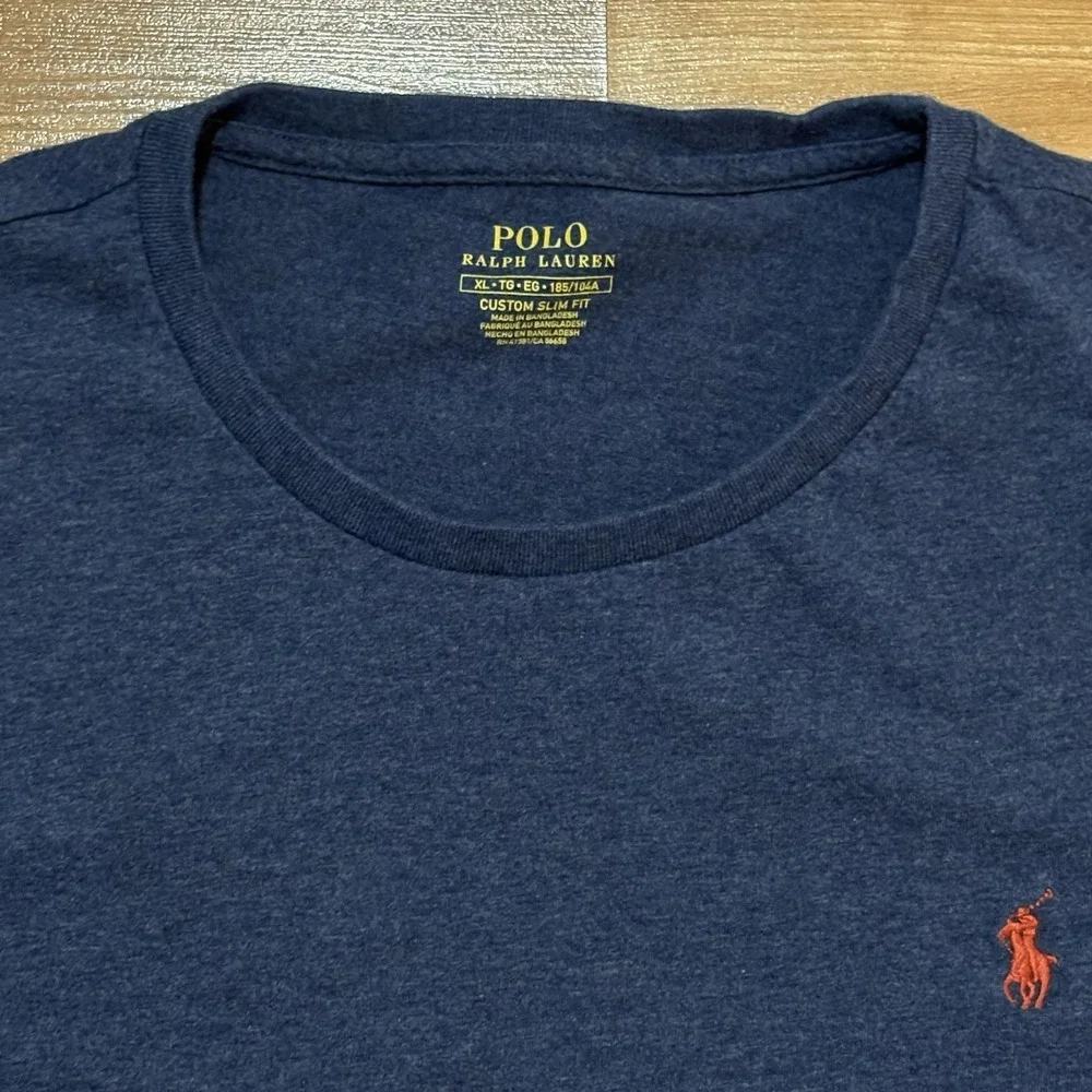 Polo Ralph Lauren T-shirt Men's XL Custom Slim Fit Heather Blue